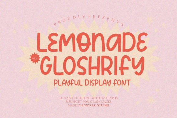 Elevating Visual Identity with Lemonade Gloshrify: A Playful Display Font for Modern Design
