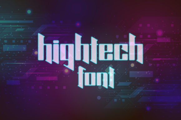 Hightech Font: Bold Industrial Design