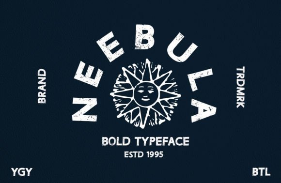 Neebula: Bold Retro Display Font for Design